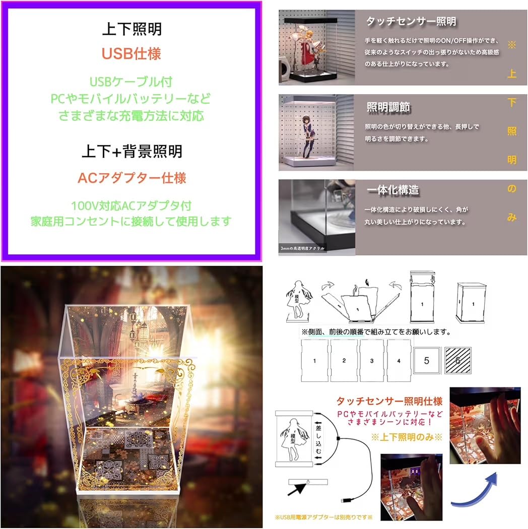谷間の国の王妃　日本語版ショーケースfoil② Amazon.co.jp: 褐色猫娘 マウ 1/6 専用 アクリルケース LED
